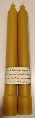 Handmade 100 % Pure Beeswax. They are environmentally friendly, burn cleaner and longer than any other candles. No fragrance added just the naturally pleasant scent of pure beeswax. Beeswax candle sare the preferred type of candles used by churches everywhere. In olden times they were greatly valued and used a currency.  Approximately 9