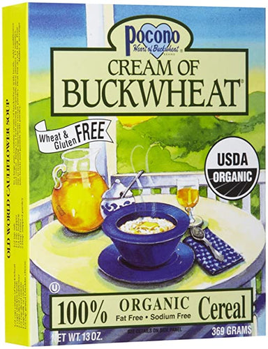 Pure buckwheat hot cereal. Stone ground from the heart of pure buckwheat. USDA Certified Organic. Ingredients  100% Certified Organic Buckwheat. Buckwheat is not ready-to-eat & must be thoroughly cooked before eating.  13 oz. Box