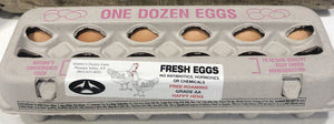 One dozen extra large brown eggs, local and fresh!  From Quattro's Store and Game Farm, Pleasant Valley, New York