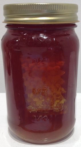 Honey and honeycomb in one jar!  Harvested in the Hudson Valley.    24 ounces of rich honey in glass jar with lid.