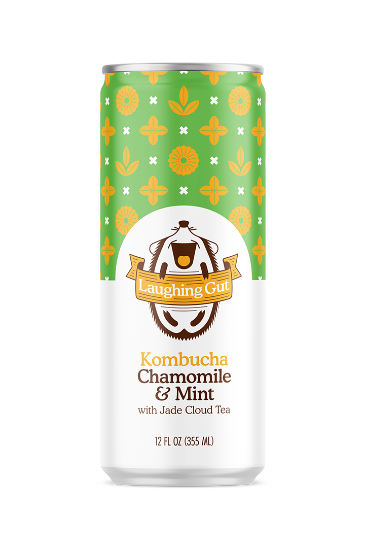 Smooth after dinner beverage or enjoy this mellow kombucha during the day.  Floral and herbal notes of chamomile and mint.  Brewed in Poughkeepsie, New York.  12 oz. slim aluminum can