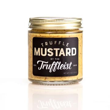 Bauer's mustard made since 1888 in Ridgewood, Queens infused with black summer truffles from northern Italy. Contains pieces of truffles. Delicious paired with meats like bratwurst, on sandwiches, used in a vinaigrette, or any other way you use your current mustard. 4 oz.  Ingredients:  Bauer's mustard (Queens, NY), black summer truffles (2%), truffle essence