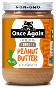 Delicious, all natural crunchy peanut butter. Made by roasting and grinding blanched, dry roasted peanuts until they are wonderfully creamy - then we add our crunchies