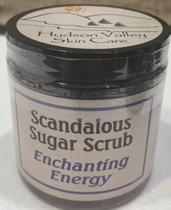 This Scandalous Sugar Scrub will exfoliate your entire body, leaving your skin irresistibly soft and silky. Scented with Energizing Citrus fragrance, this product is sure to refresh your skin and your spirit! Turbinado Sugar, ground Apricot and Walnut shells gently polish the skin.