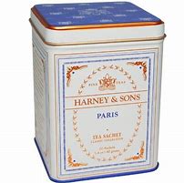 Mike Harney has enjoyed many a pot of tea in the famous Paris tea shops. In homage, he created what's now become one of our most popular blends, reminiscent of a Parisian favorite. A fruity black tea with vanilla and caramel flavors, it contains a hint of lemony Bergamot. Try our large box of 50 convenient tea bags. Each tea bag brews a 6 to 8 oz cup of tea. Ingredients: Black tea, oolong tea, black currant flavor, vanilla flavor, bergamot oil, caramel flavor. All Natural. 20 single sachets 1.4oz/40g tin 