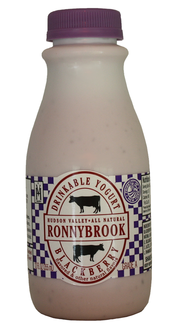 Ronnybrook drinkable yogurt is high in calcium and protein with ten active and live cultures. Two of the cultures are probiotic. This drinkable yogurt is made with whole milk and ten live cultures and the freshest fruit we can find. There is no stabilizers, emulsifiers or modified food starches of any kind. Simply an all-natural snack, protein drink or a healthy meal in a bottle.