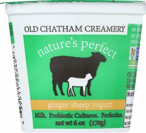 This award-winning Sheep Yogurt is available in Ginger. Made from sheep's milk. Good source of protein and calcium. All natural ingredients.  Try it over pancakes and waffles, or with a bowl of granola.  In 6 oz plastic cups