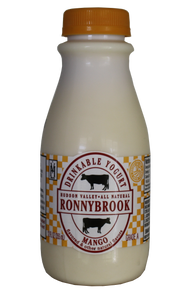 Ronnybrook drinkable yogurt is high in calcium and protein with ten active and live cultures. Two of the cultures are probiotic. This drinkable yogurt is made with whole milk and ten live cultures and the freshest fruit we can find. There is no stabilizers, emulsifiers or modified food starches of any kind. Simply an all-natural snack, protein drink or a healthy meal in a bottle. 